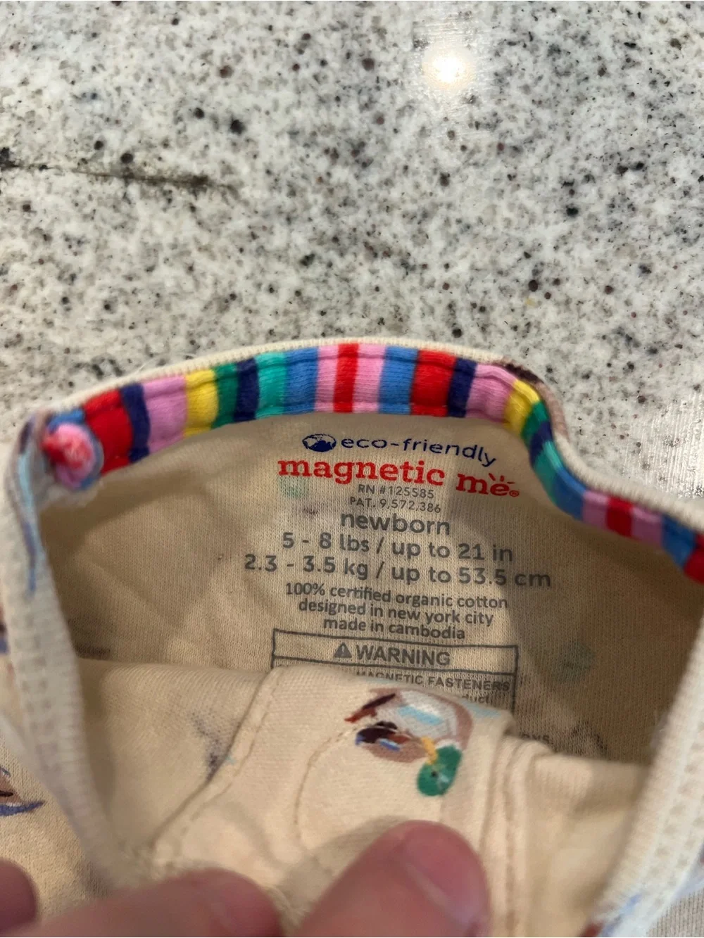 Magnetic Me pajama sleeper outfit ducks newborn